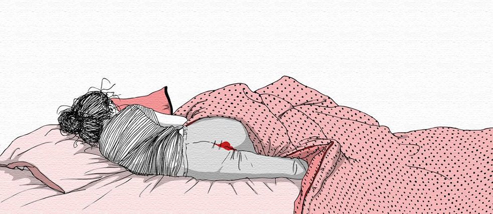 Frauen machen Flecken